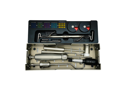 Comprehensive GBR master kit that combines bone screw, auto tack, and tenting system