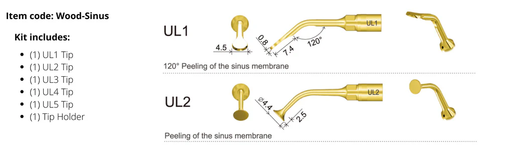 Woodpecker US-II LED Piezo Surgical Tip Kit