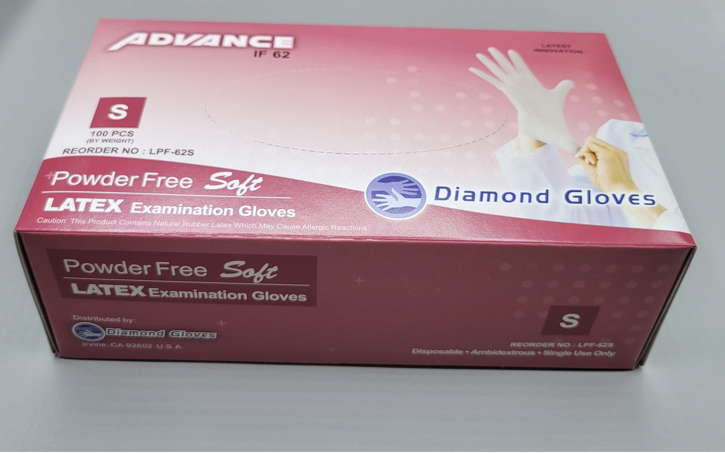 Latex Exam Gloves Powder Free 10 boxes per case